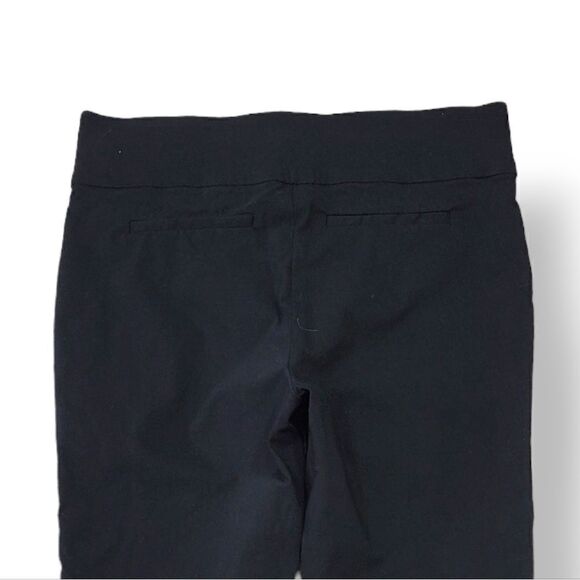 Rafaella Comfort Pull On Style Stretch Zippered Ankle Crop Pants in Black Size 4 - Picture 6 of 11